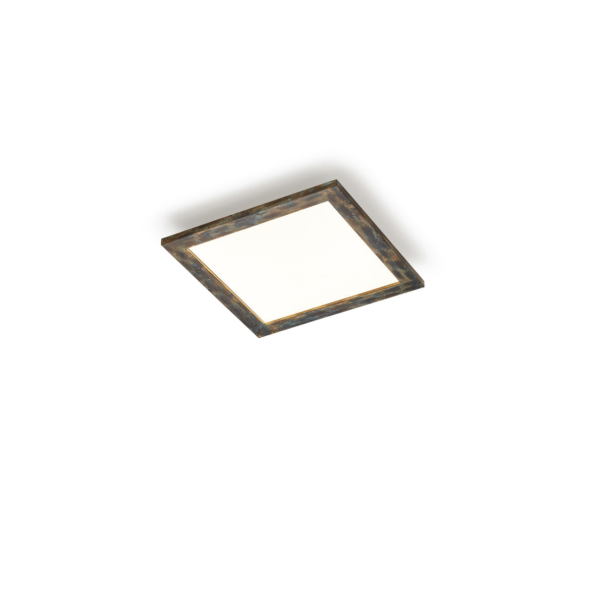 Quitani LED Panel Leuchte Aurinor LED Deckenleuchte goldfarbig patiniert 45 cm - 4251911769203