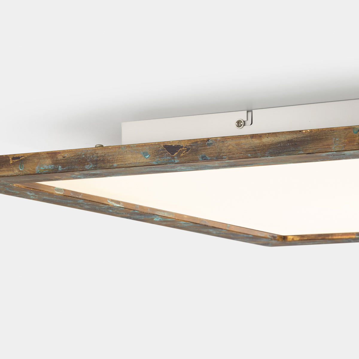 Quitani LED Panel Leuchte Aurinor LED Deckenleuchte goldfarbig patiniert 45 cm - 4251911769203