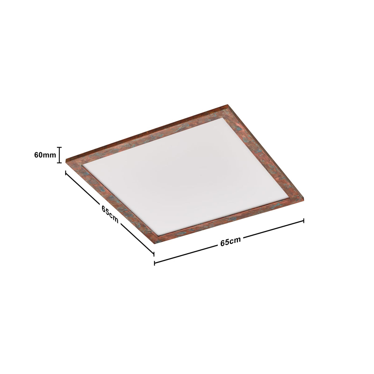 Quitani Deckenleuchte Deckenlampe LED Panel Aurinor Kupfer Beleuchtung 68 cm - 4251911769241