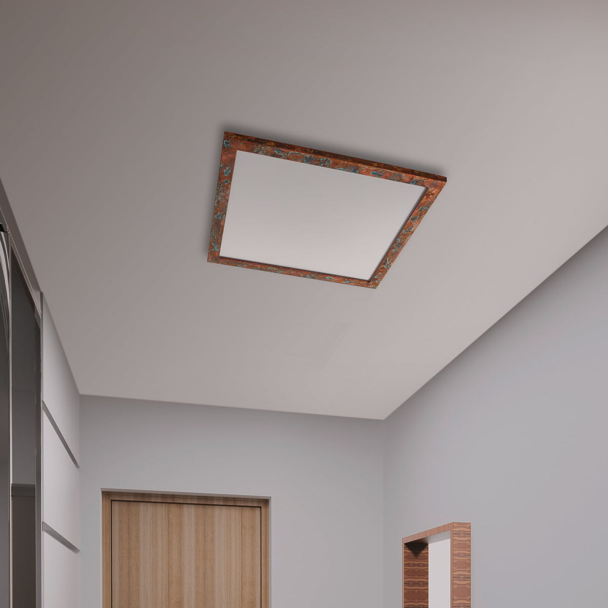 Quitani Deckenleuchte Deckenlampe LED Panel Aurinor Kupfer Beleuchtung 68 cm - 4251911769241