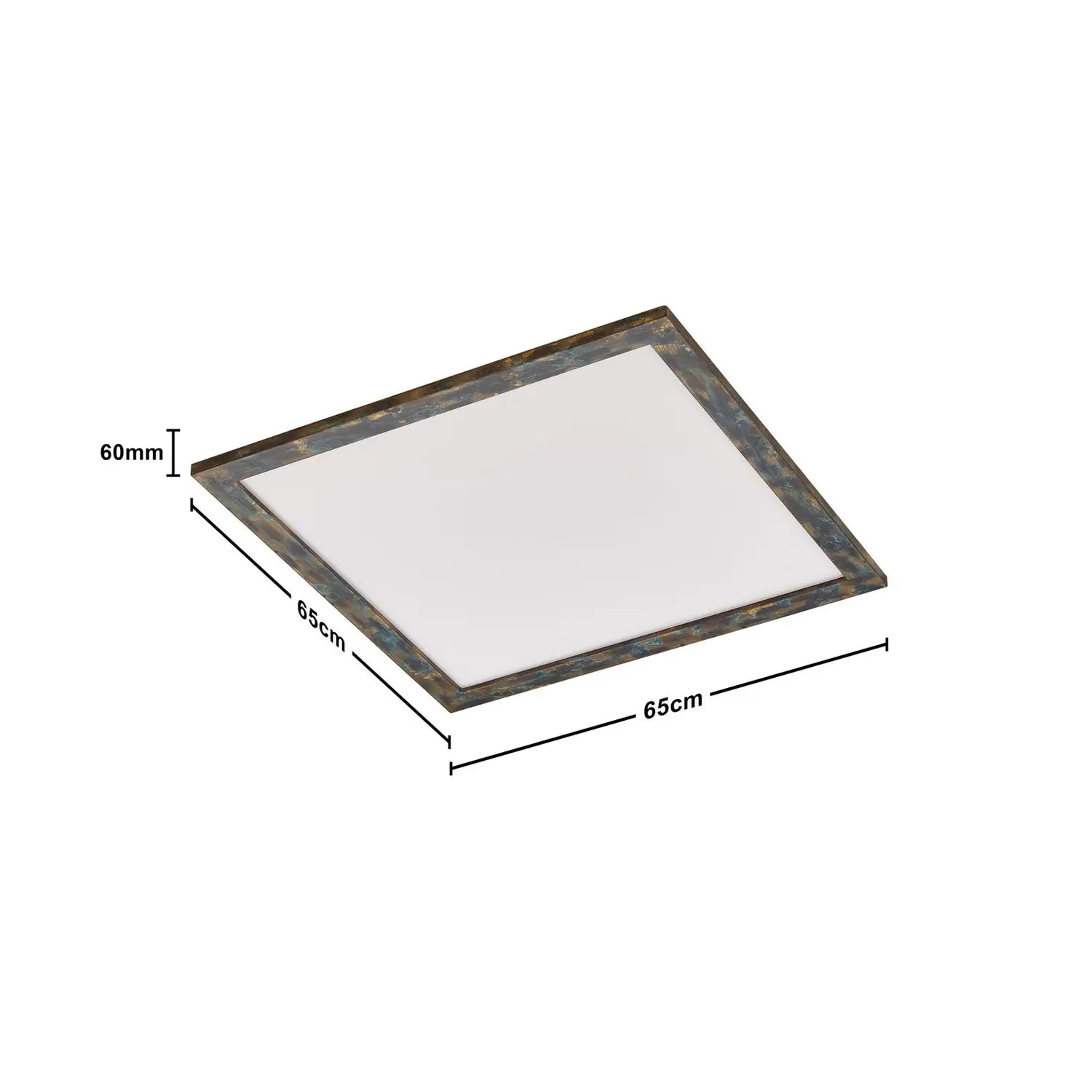 B-Ware Quitani Deckenleuchte Lampe Led Panel Aurinor Gold Patiniert 68 Cm Quadratisch - 4251911769258