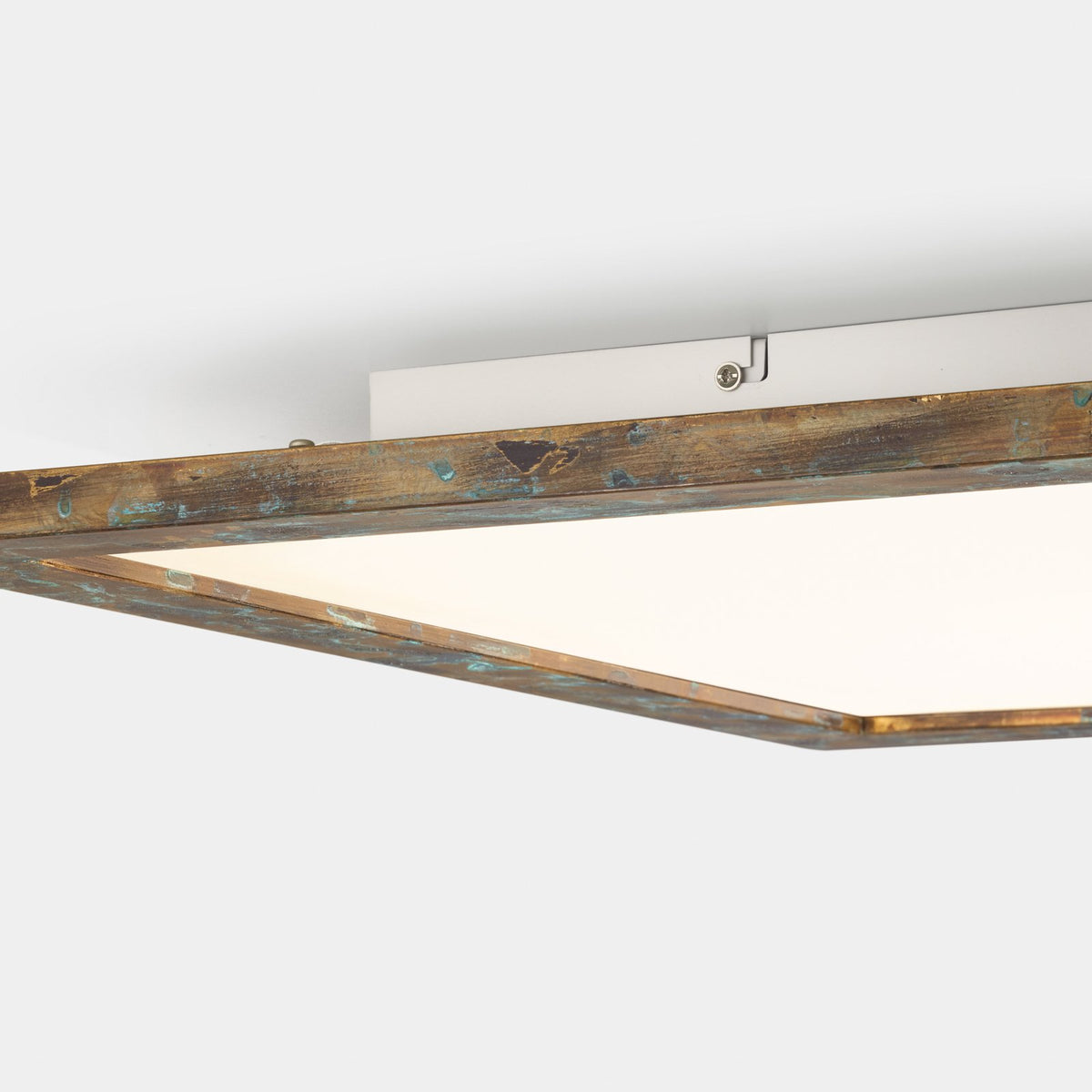 Quitani Deckenleuchte Lampe LED Panel Aurinor gold patiniert 68 cm quadratisch - 4251911769258