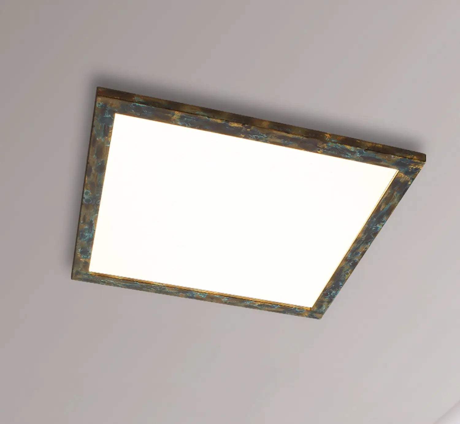 B-Ware Quitani Deckenleuchte Lampe Led Panel Aurinor Gold Patiniert 68 Cm Quadratisch - 4251911769258
