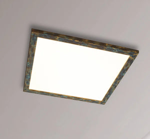 B-Ware Quitani Deckenleuchte Lampe Led Panel Aurinor Gold Patiniert 68 Cm Quadratisch