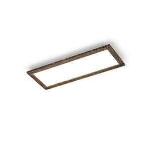 B-Ware Quitani Led Panel Deckenleuchte Aurinor Goldfarbig Patiniert 86 Cm Aluminium