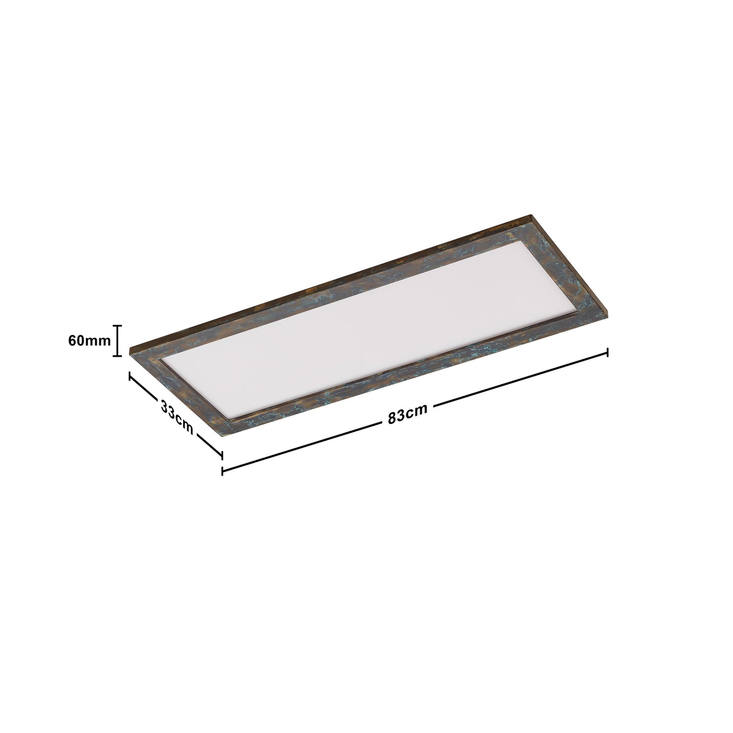 B-Ware Quitani Led Panel Deckenleuchte Aurinor Goldfarbig Patiniert 86 Cm Aluminium - 4251911769302