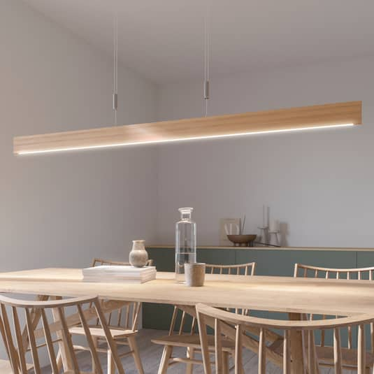 B-Ware Rothfels Led Pendelleuchte Pendelleuchte Lampe Leuchte Lise Eiche Natur 158 Cm - 4251096557183