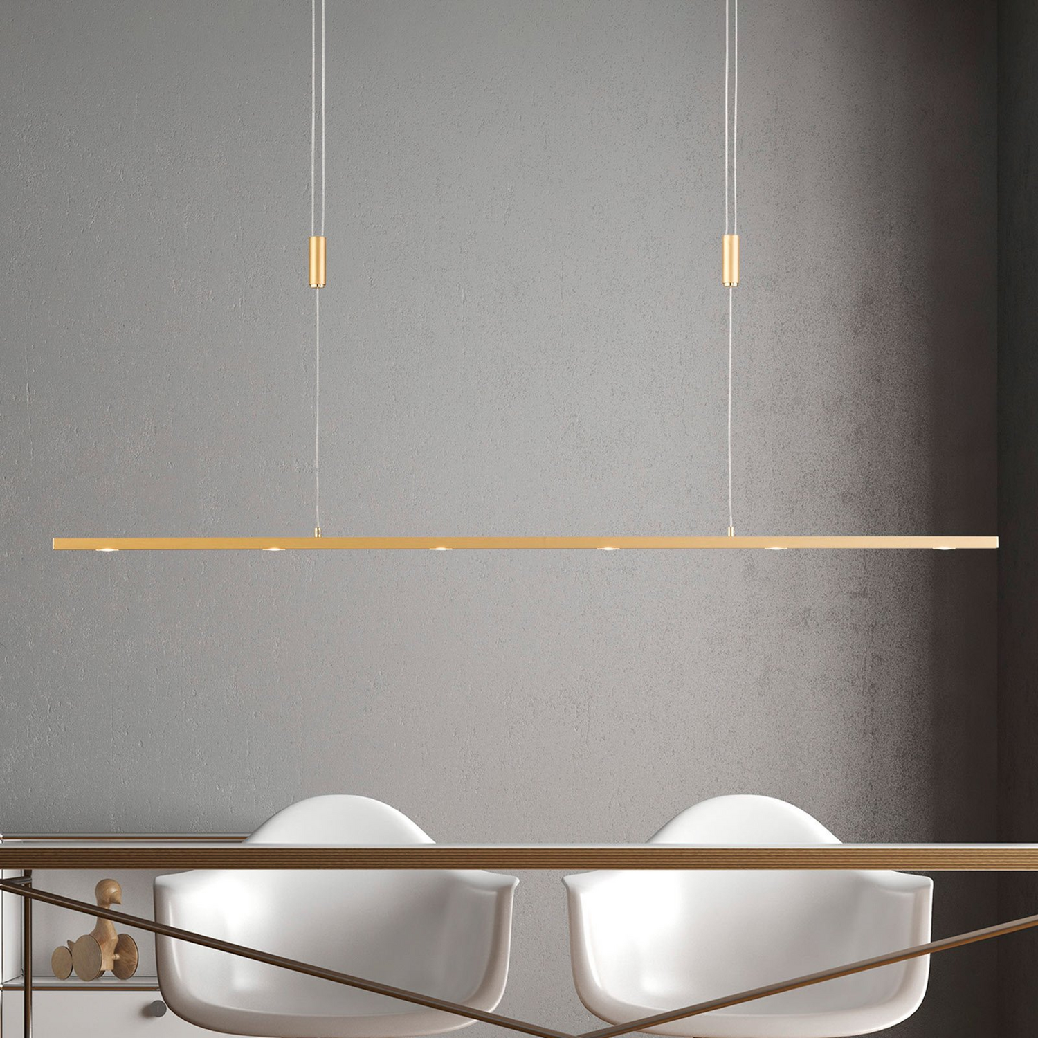 B-Ware Rothfels Led Pendelleuchte Tolu Messing 119 Cm Lichtquelle Warmweiß Dimmbar Led - 4251096567700