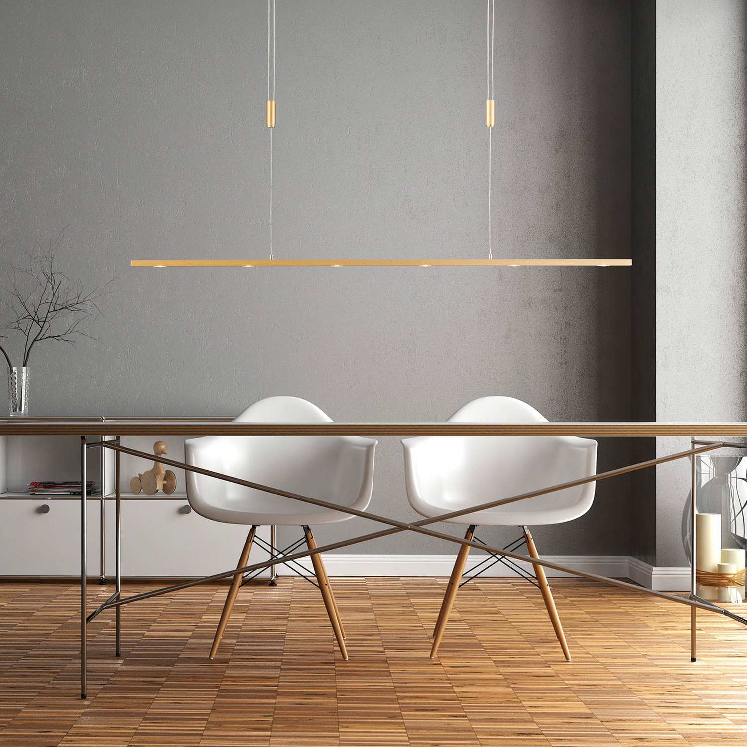 B-Ware Rothfels Led Pendelleuchte Tolu Messing 119 Cm Lichtquelle Warmweiß Dimmbar Led - 4251096567700