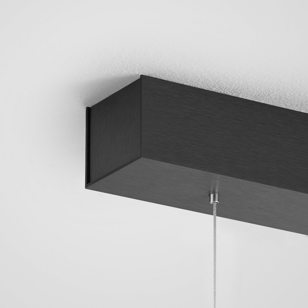 Quitani Led Pendelleuchte Hängelampe Margita Schwarz Länge 118 Cm Dimmbar   B-Ware - 4251911763706