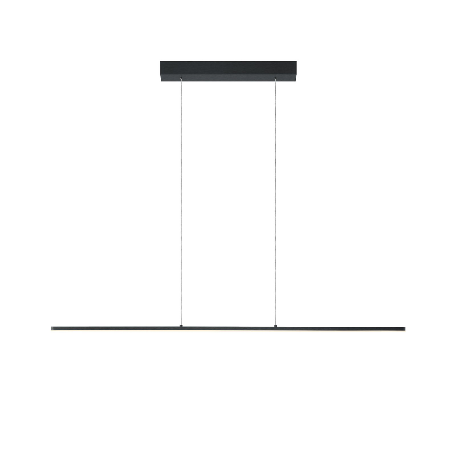 Suspension LED Quitani de qualité B, modèle Margita, noire, longueur 118 cm, à intensité variable