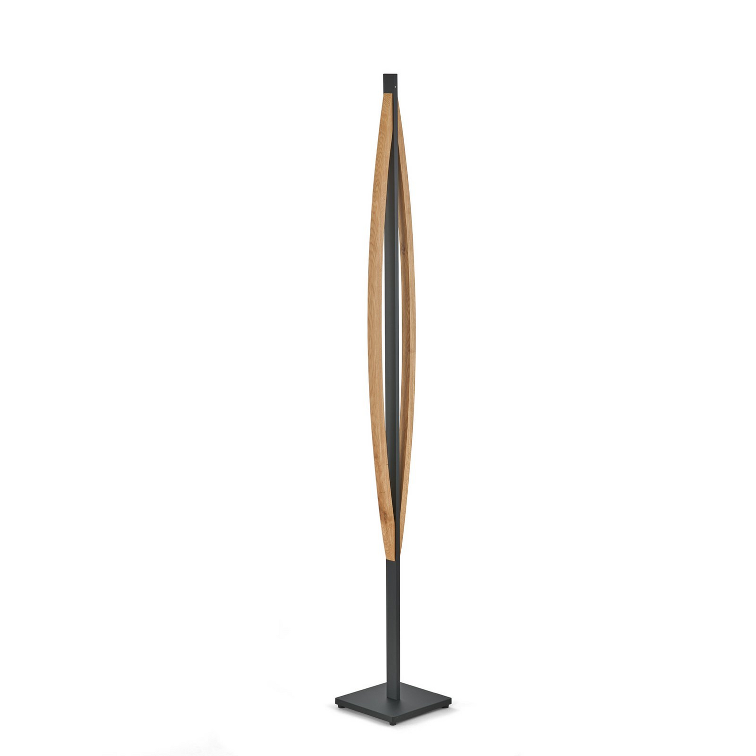 Quitani Led Stehleuchte Kiera Eiche/Schwarz Matt Lampe Stehlampe Leuchte Spot B-Ware