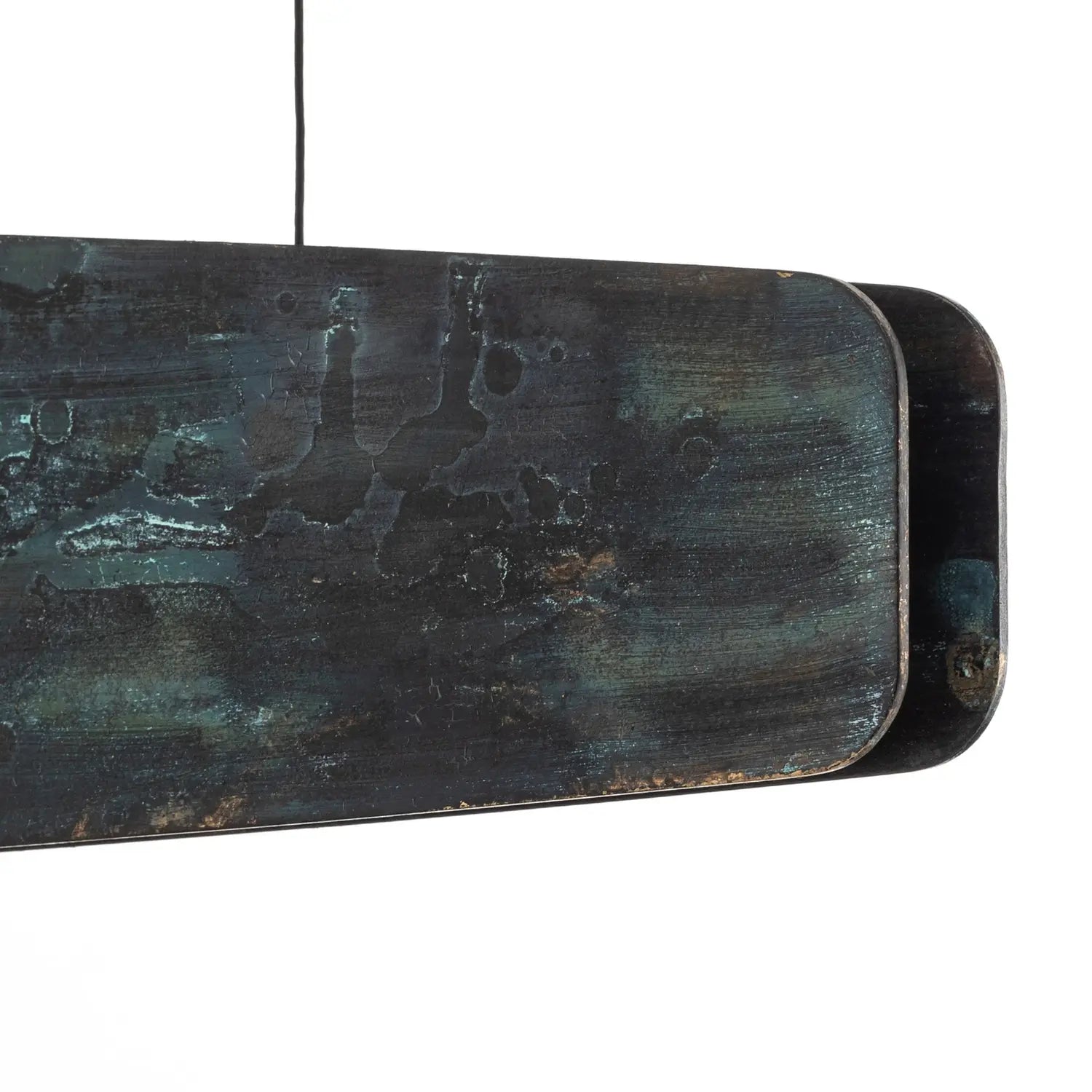 B-Ware Quitani Pendelleuchte Hängeleuchte Led Aluminium Oxidiert Schwarz Lysia 118 Cm - 4251911769494