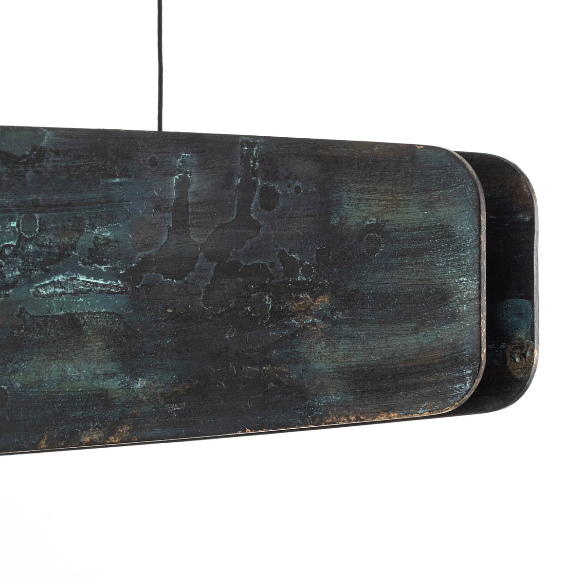 Quitani Pendelleuchte Hängeleuchte LED Aluminium oxidiert schwarz Lysia 118 cm - 4251911769494