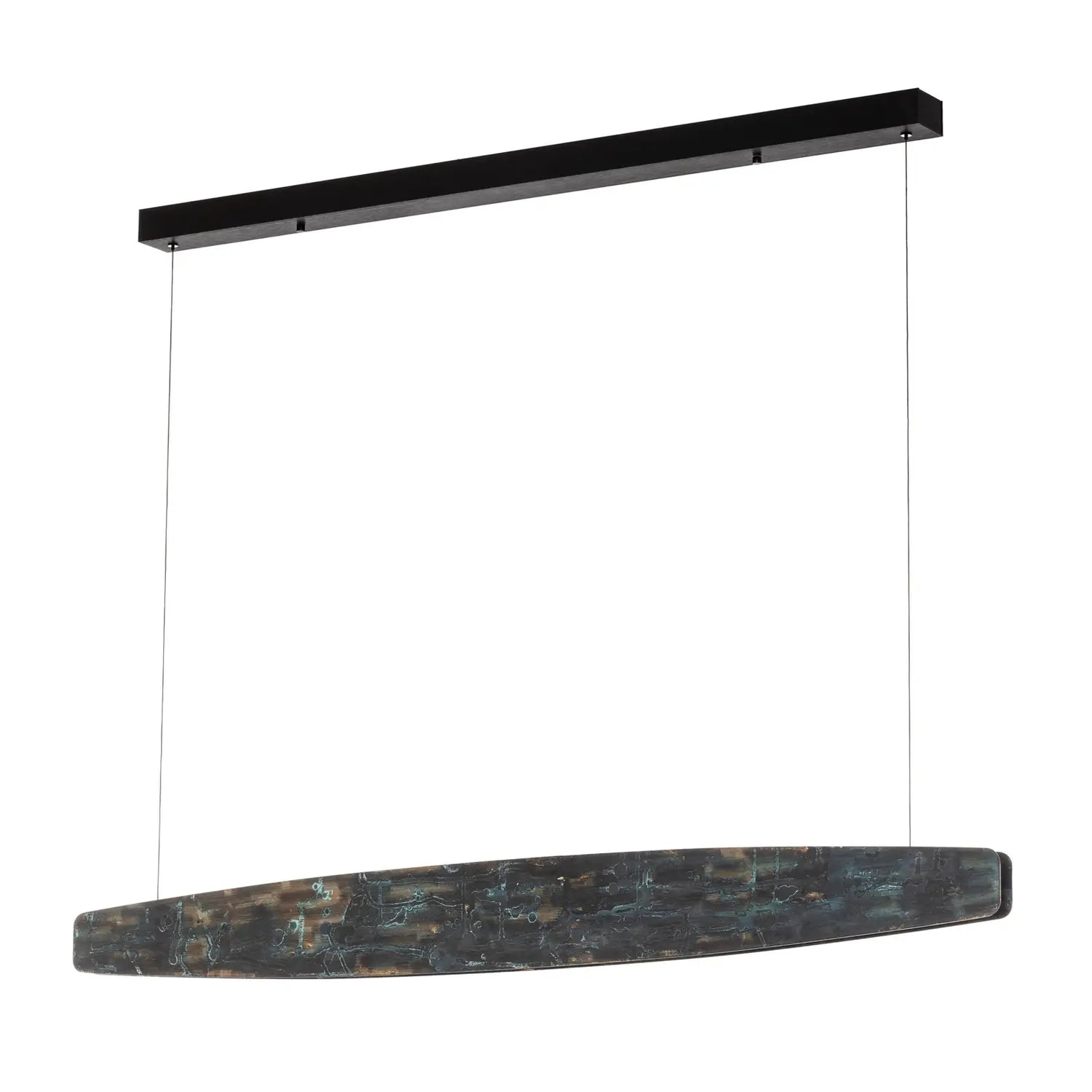 B-Ware Quitani Pendelleuchte Hängeleuchte Led Aluminium Oxidiert Schwarz Lysia 118 Cm - 4251911769494