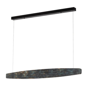 B-Ware Quitani Pendelleuchte Hängeleuchte Led Aluminium Oxidiert Schwarz Lysia 118 Cm