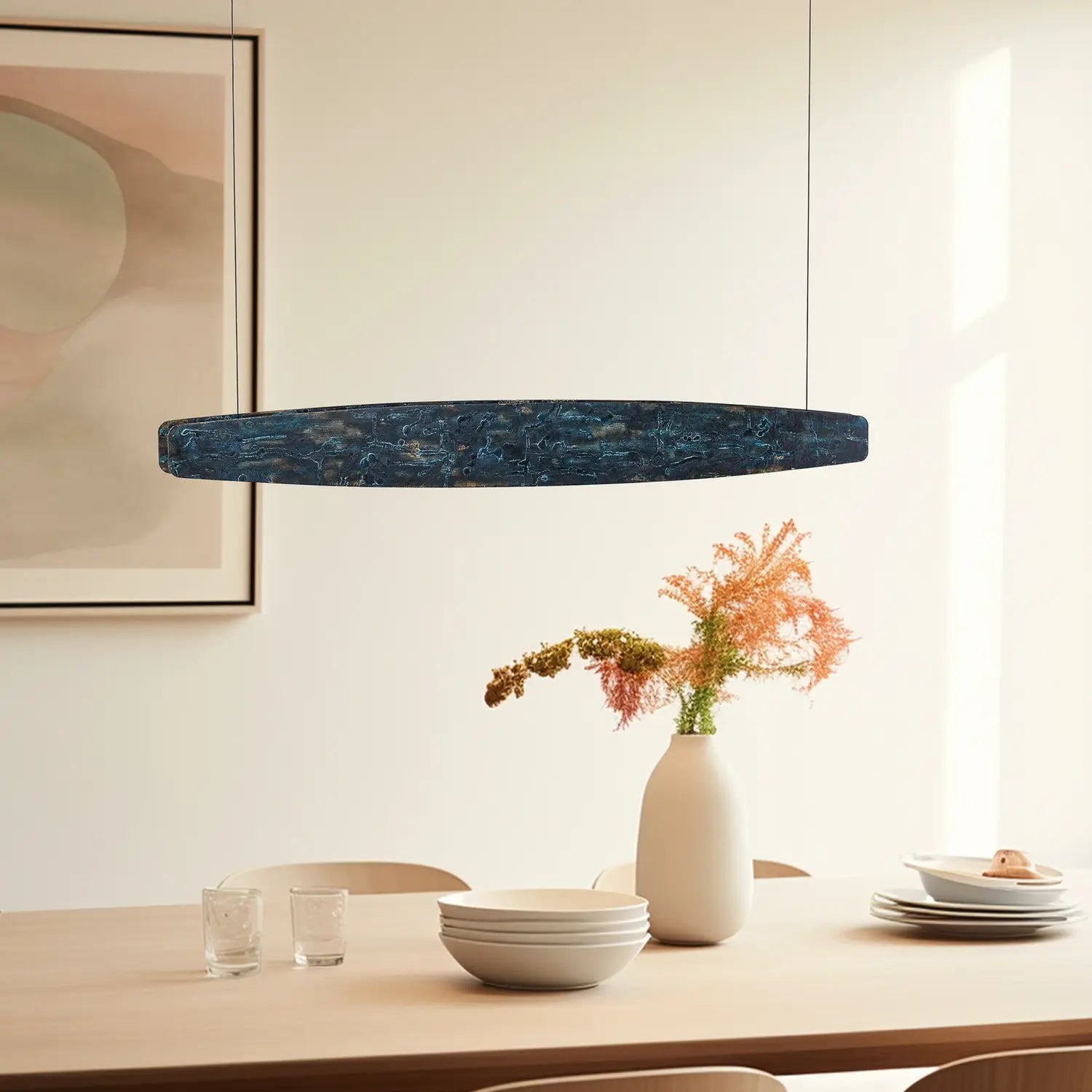 B-Ware Quitani Pendelleuchte Hängeleuchte Led Aluminium Oxidiert Schwarz Lysia 118 Cm - 4251911769494