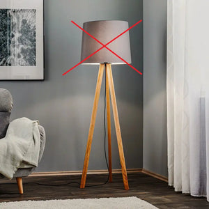 B-Ware Quitani Alos Tripodstehlampe Stehleuchte Stehlampe Eiche Chintz Siehe Text/Foto