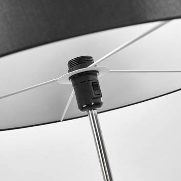 B-Ware Rothfels Thea Stehlampe Stehleuchte Standleuchte Lampe Holz Grau Schirm Schwarz - 4251096532531