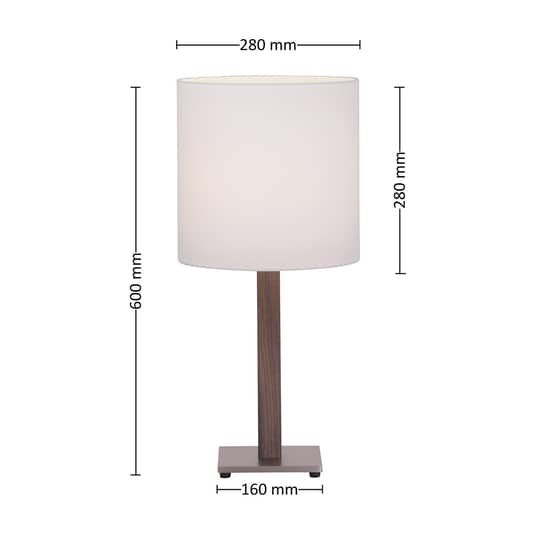 Lucande Elif Tischlampe Tischlampe Bürolampe Leuchte Lampe weiß eckig dunkel - 4251096570564