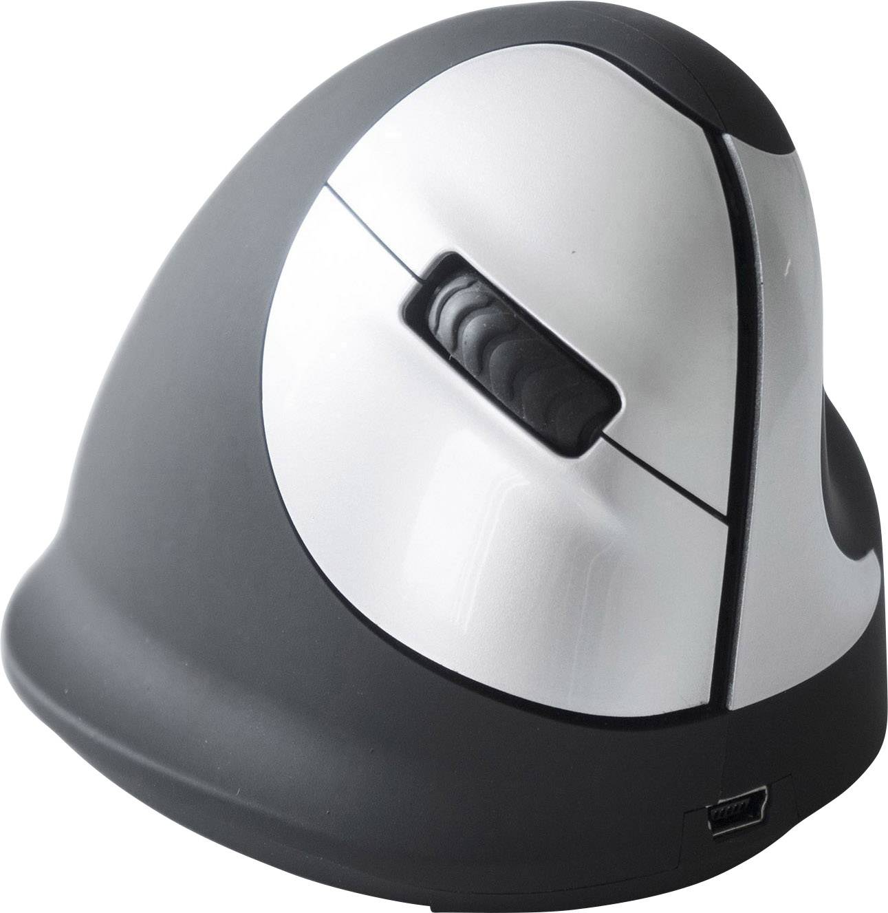 R Go Tools Ergonomische Maus Funkmaus Optisch 4 Tasten 1750 Dpi Schwarz Silber   B-Ware - 6956993300020