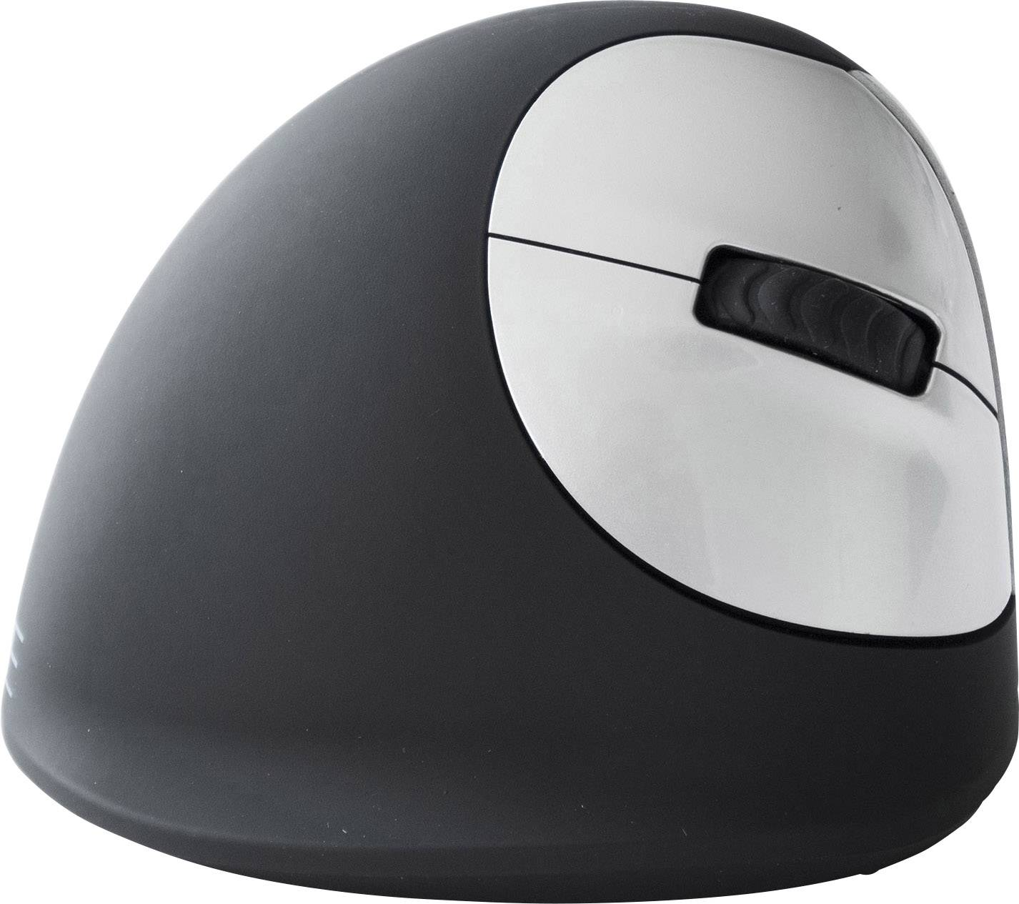 R Go Tools Ergonomische Maus Funkmaus Optisch 4 Tasten 1750 Dpi Schwarz Silber   B-Ware - 6956993300020