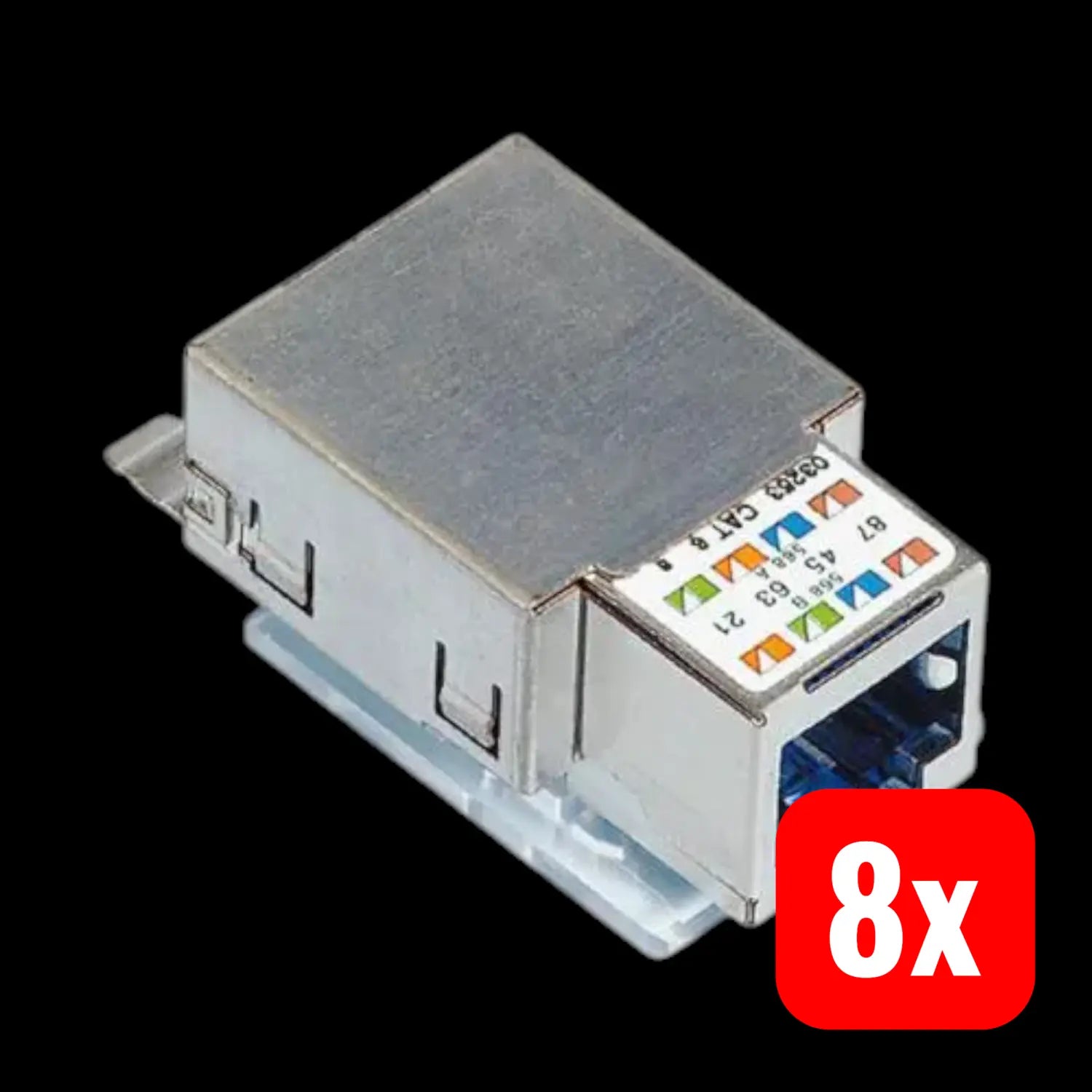 B-Ware R&M Anschlussmodul Netzwerkdose Buchse Rj45 Freenet Cat 6 Geschirmt Blau 8 Stück - 7611821059271