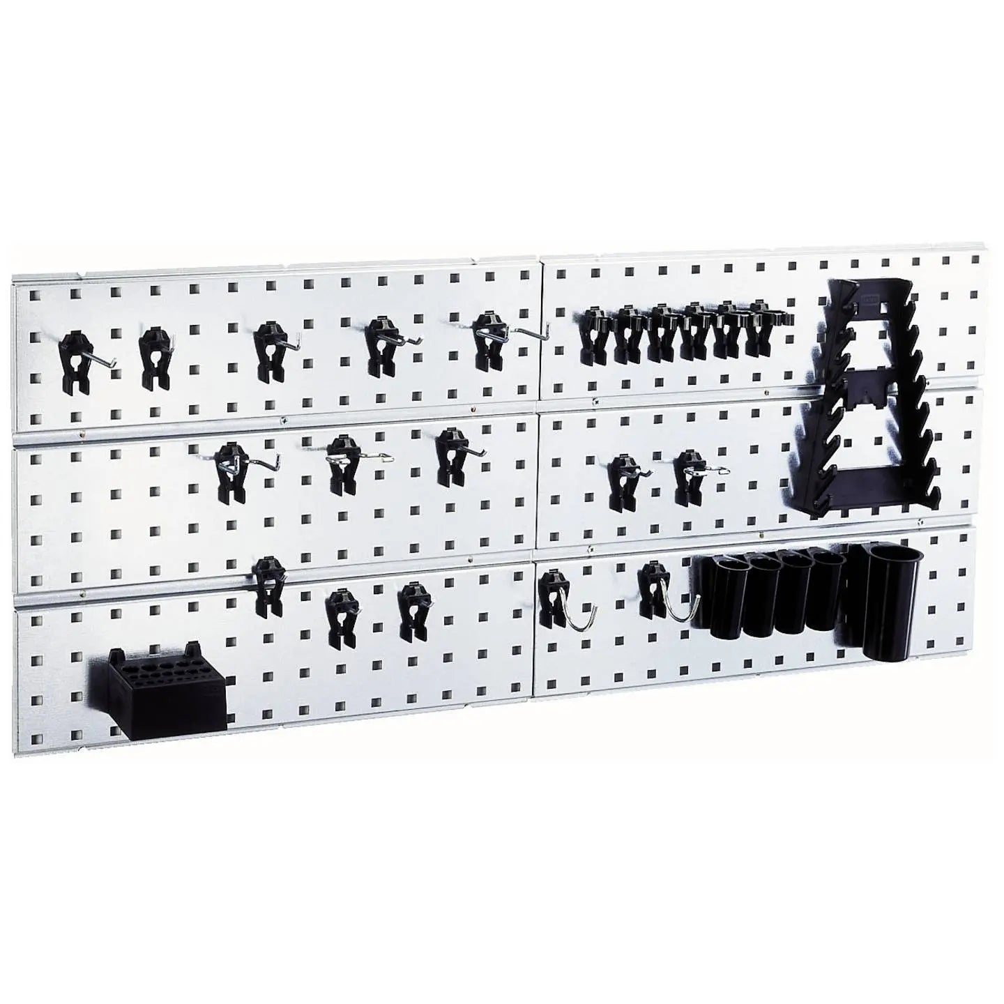 B-Ware Raaco Lochwand Werkzeugwand Werkzeughalter Panel Silber Set Haken 1040x440 Stahl - 5733439109642