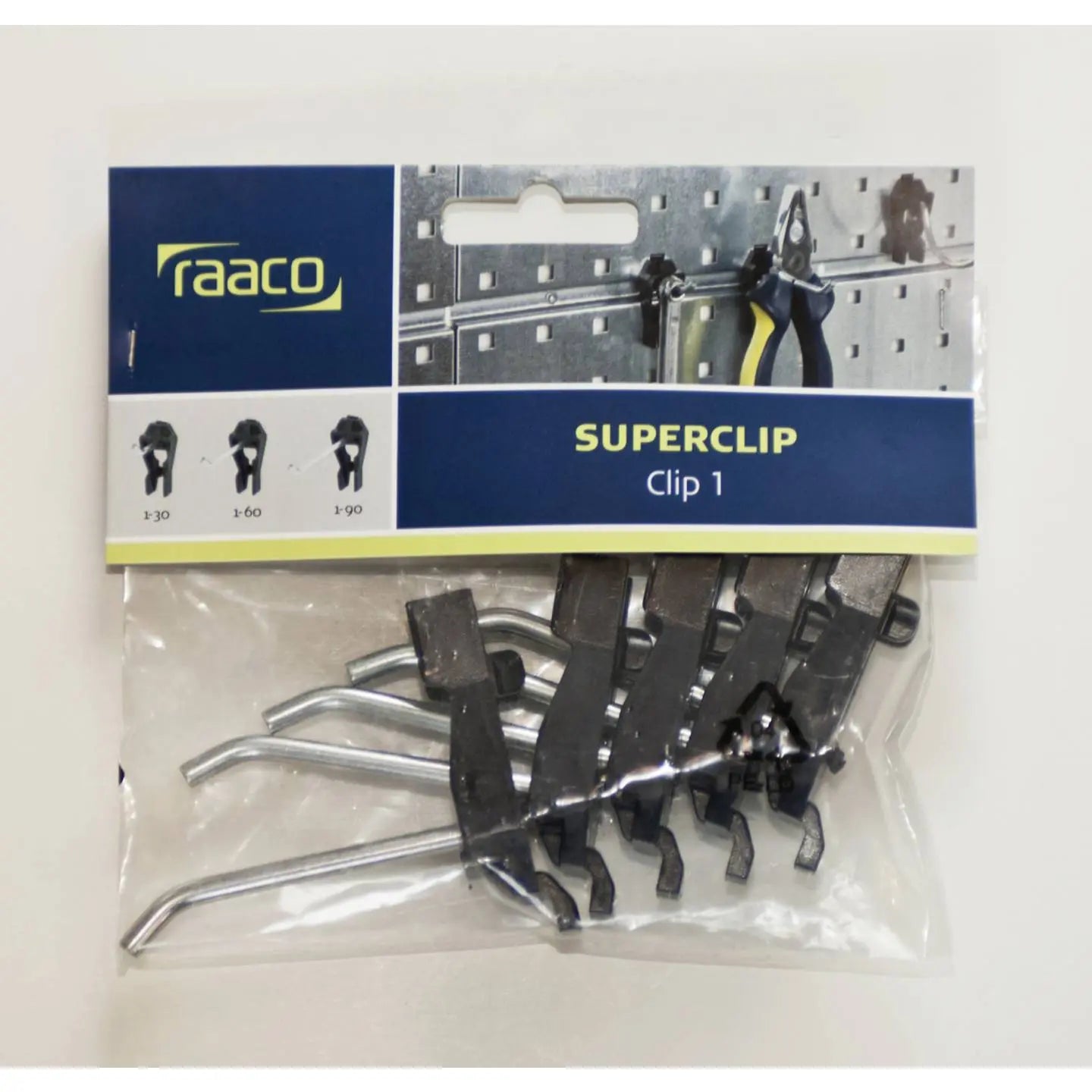 B-Ware Raaco Lochwand Werkzeugwand Werkzeughalter Panel Silber Set Haken 1040x440 Stahl - 5733439109642