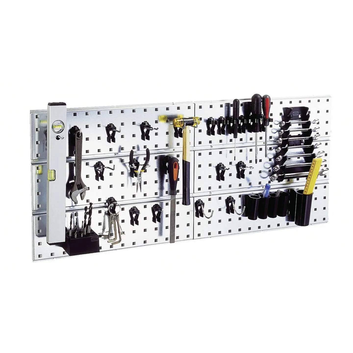 B-Ware Raaco Lochwand Werkzeugwand Werkzeughalter Panel Silber Set Haken 1040x440 Stahl - 5733439109642