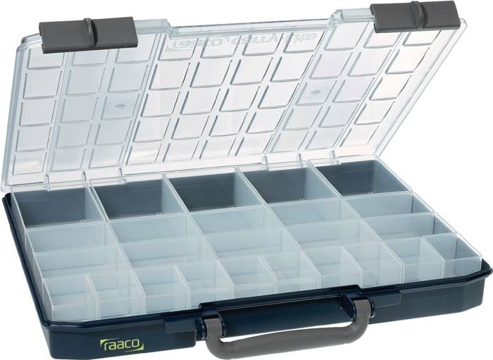 B-Ware Raaco Sortimentskasten Carry Lite B415x T330x H57mm 25/2 Fächer Blau Kasten Box - 5733439136273