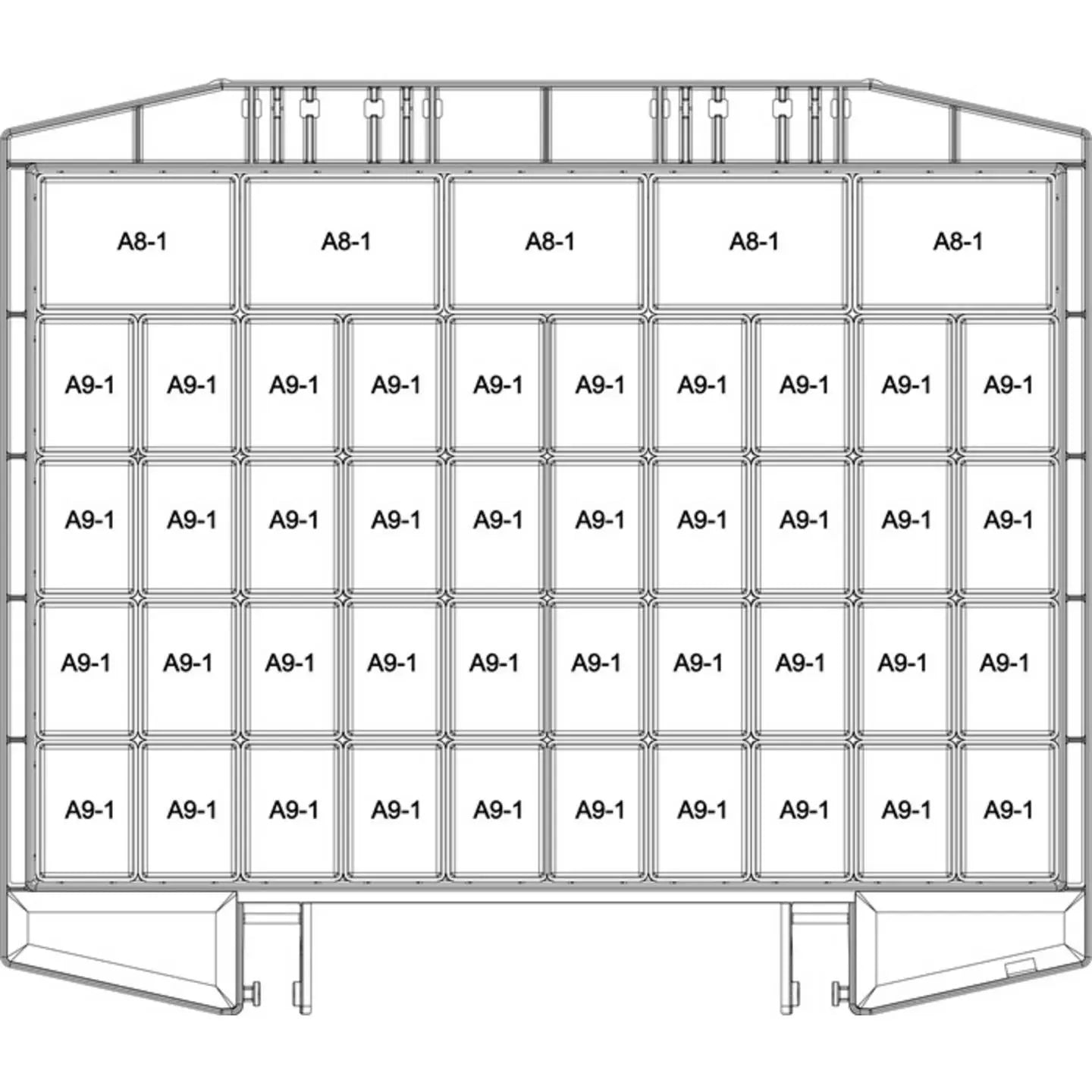 B-Ware Raaco Sortimentskoffer Aufbewahrungsbox Boxxser 55 5x10 Fächer Einsatz 134897 - 5733439134897