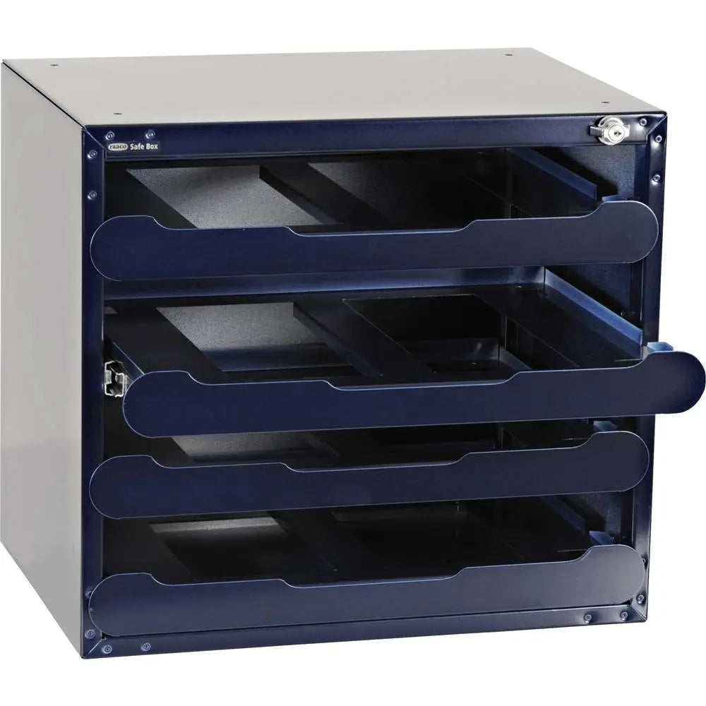 B-Ware Raaco Schubladenschrank Aufbewahrung Safe Box 55 Tresor Blau Leer Carry Lite 4fach - 5733439139328