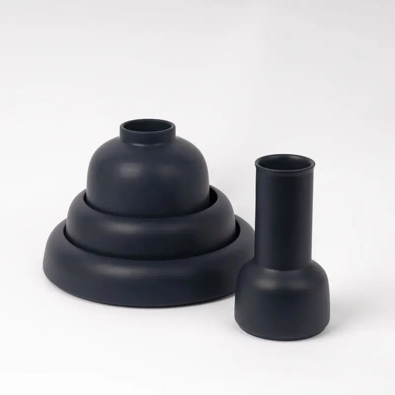 RAAWII Vase Omar dunkelblau Vase Blumenvase Tischvase Steingutvase Steingut - 5713865002496