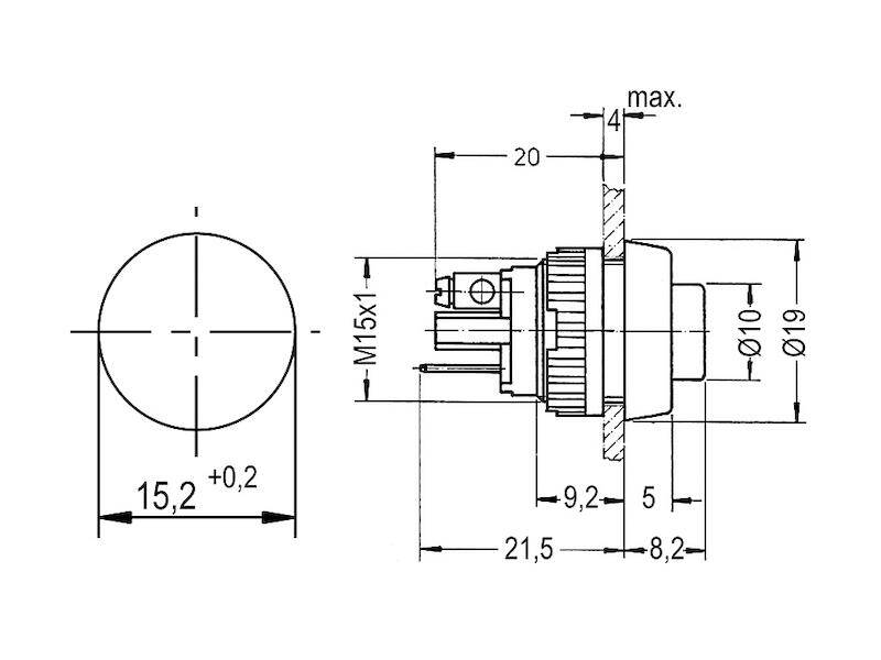 B-Ware Rafi 110001001.0301 Drucktaster 250 V/Ac 0.7 A 1 X Aus/(Ein) Tastend 57 Stück - 2050000225314
