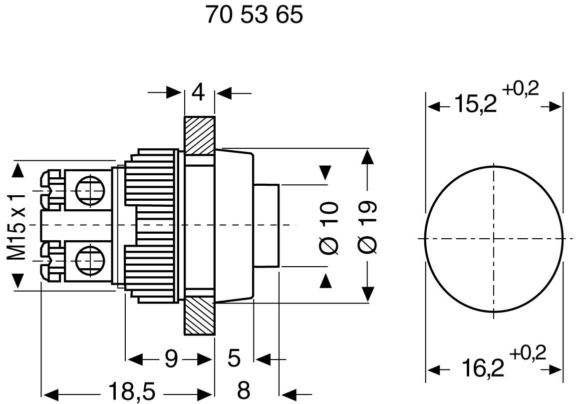 B-Ware Rafi 110001001.0301 Drucktaster 250 V/Ac 0.7 A 1 X Aus/(Ein) Tastend 57 Stück - 2050000225314