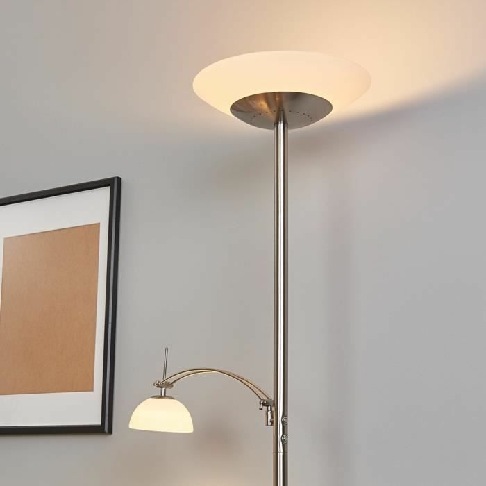 B-Ware Lampenwelt Raiko Led Deckenfluter Stehlampe Lampe Leuchte Mit Leselampe, Dimmbar - 4251096525977