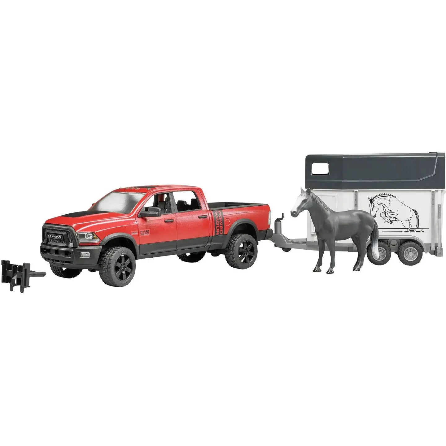 B-Ware Bruder Pkw Modell Auto Ram 2500 Power Wagon Mit Pferdeanhänger Fertigmodell Pkw - 4001702025014
