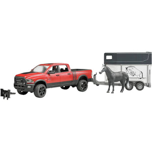 B-Ware Bruder Pkw Modell Auto Ram 2500 Power Wagon Mit Pferdeanhänger Fertigmodell Pkw