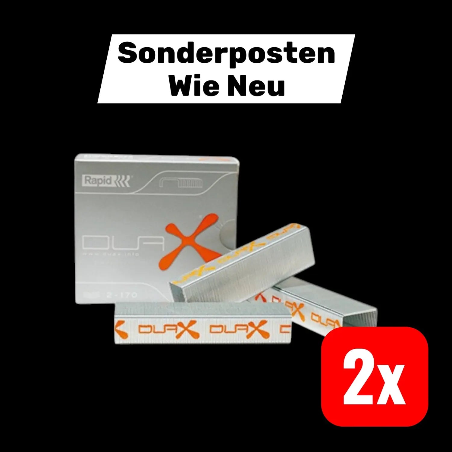 B-Ware Rapid Heftklammern Klammern Duax Verzinkt Stahl 1000 Pack Heftgerät 2 X 1000 St. - 7313468083007