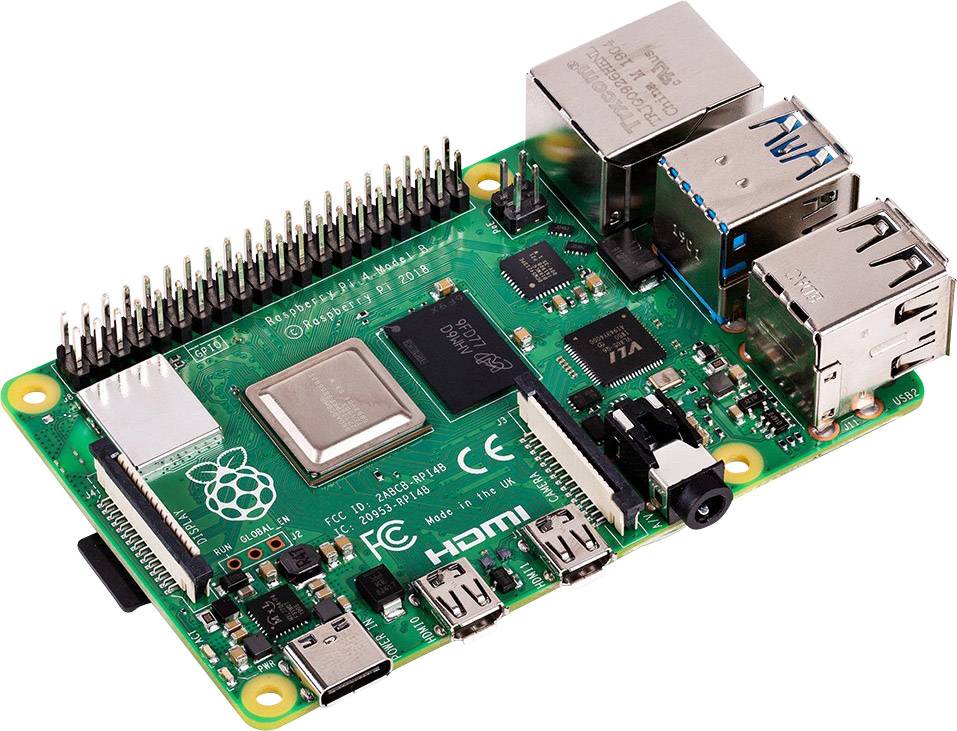 Raspberry Pi 4B 1 GB RAM ARM Cortex-A72 Quad-Core 4K HDMI Gigabit LAN WLAN - 5056561800325