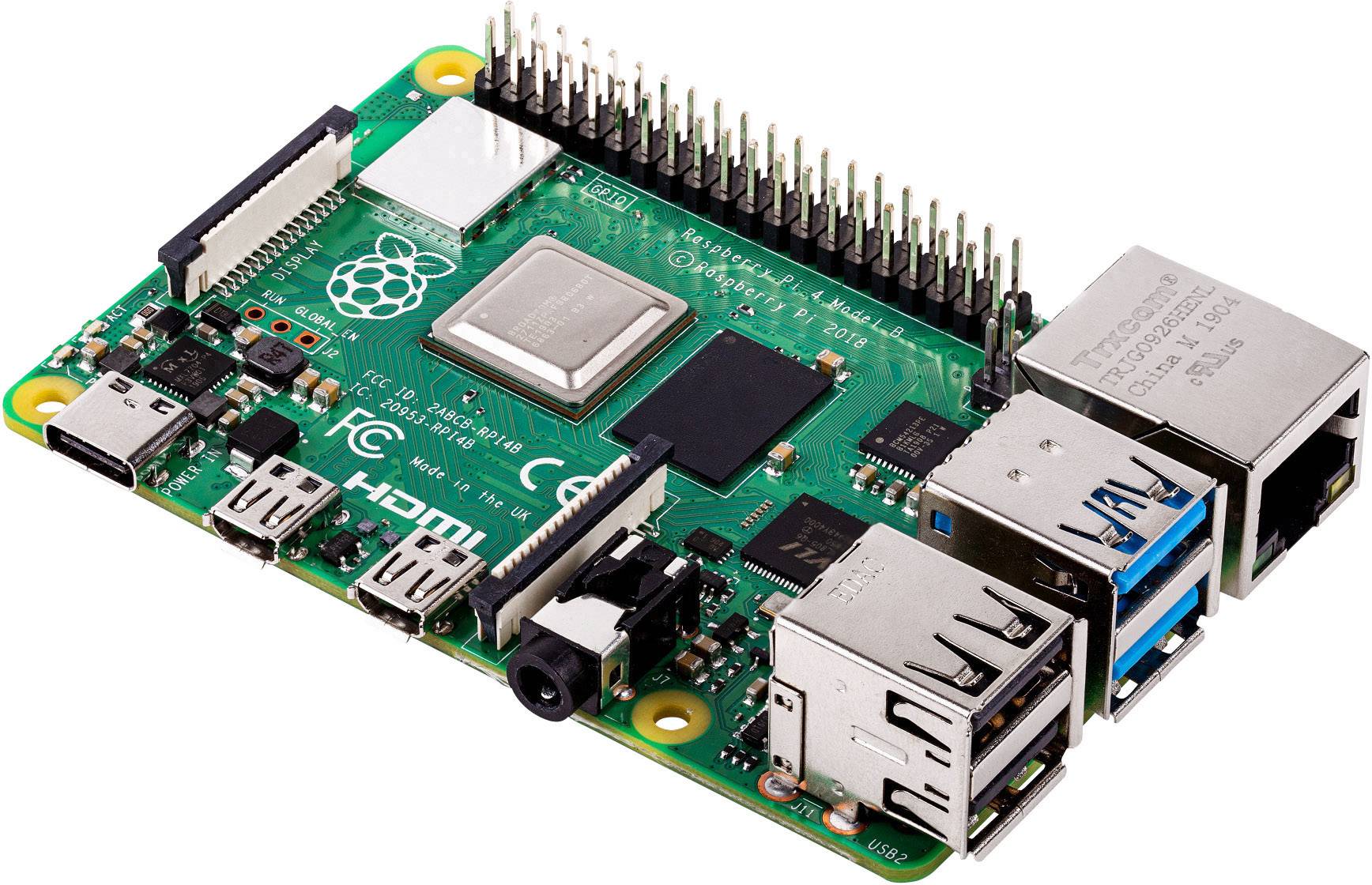Raspberry Pi 4 Model B 8 GB RAM 4 x 1.5 GHz Bluetooth Single-Board-Computer USB - 0765756931199
