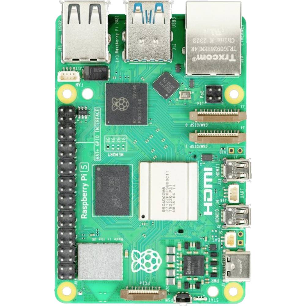 Raspberry Pi 5 B Single-Board-Computer 8 GB Quad-Core 2,4 GHz WLAN Bluetooth 5.0 - 5056561803326
