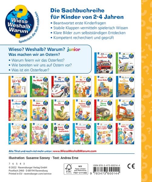 Ravensburger Buch Kinderbuch Ostern Spiralbindung farbig illustriert 3 STÜCK - 9783473600144