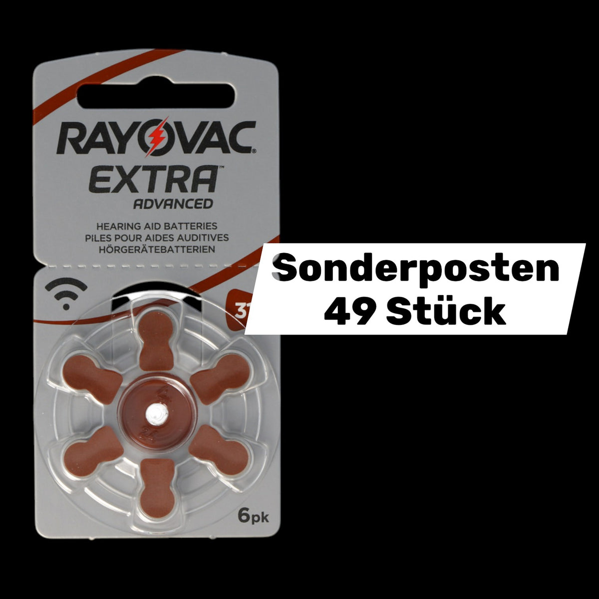 Rayovac Hörgerätebatterie Batterie HA312 PR41 4607 Acoustic Special max 49 STÜCK - 5000252003205