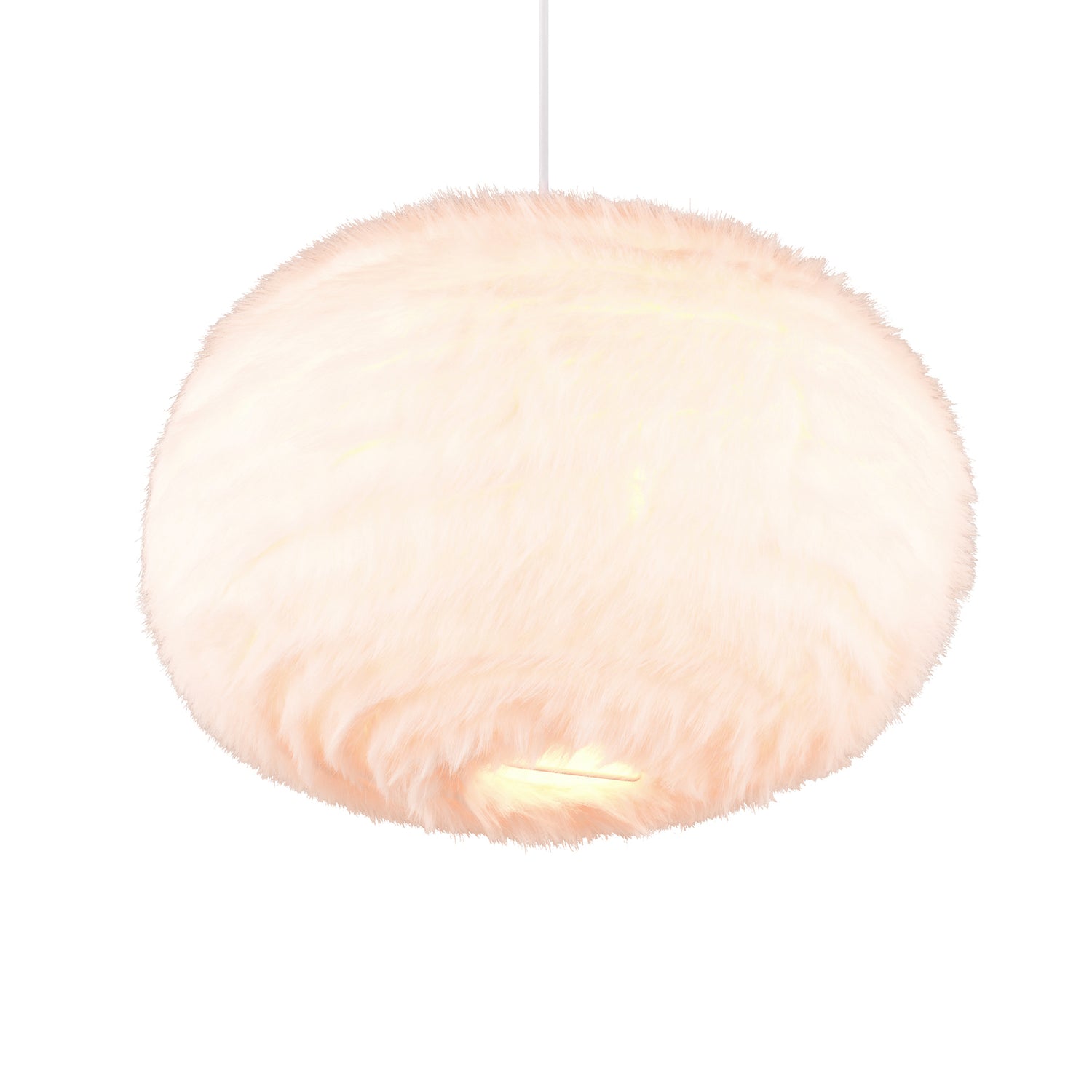 B-Ware Reality Hängeleuchte Pendelleuchte Furry Sandfarbe Plüsch ø 50 Cm E27 Led Lampe - 4017807600117
