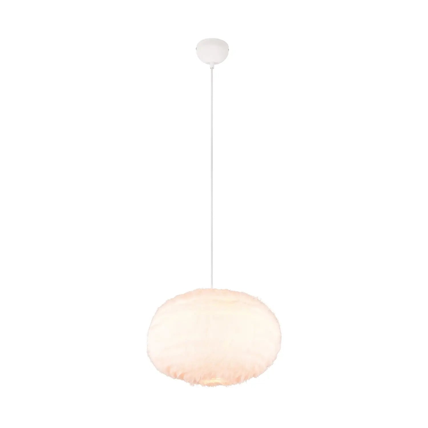 B-Ware Reality Hängeleuchte Pendelleuchte Furry Sandfarbe Plüsch ø 50 Cm E27 Led Lampe - 4017807600117