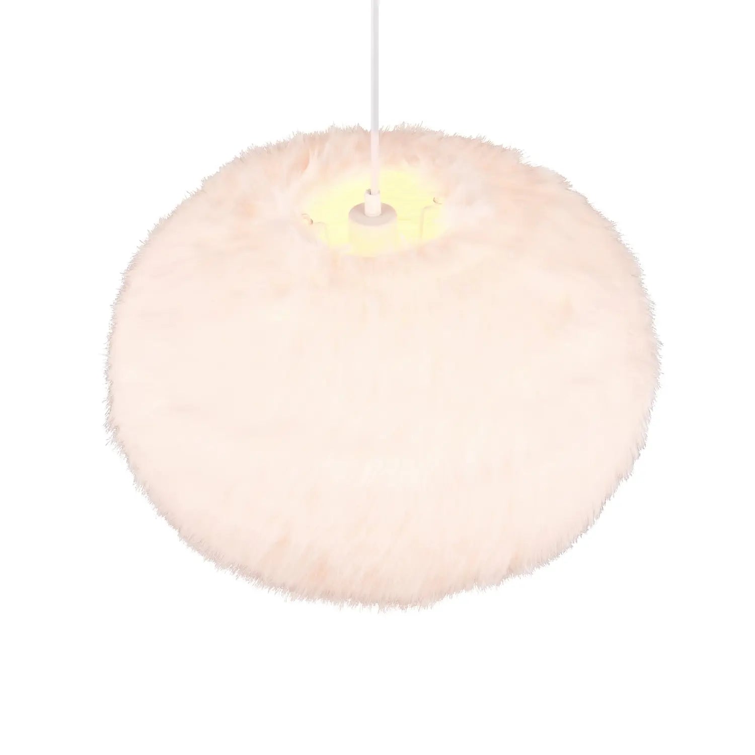 B-Ware Reality Hängeleuchte Pendelleuchte Furry Sandfarbe Plüsch ø 50 Cm E27 Led Lampe - 4017807600117