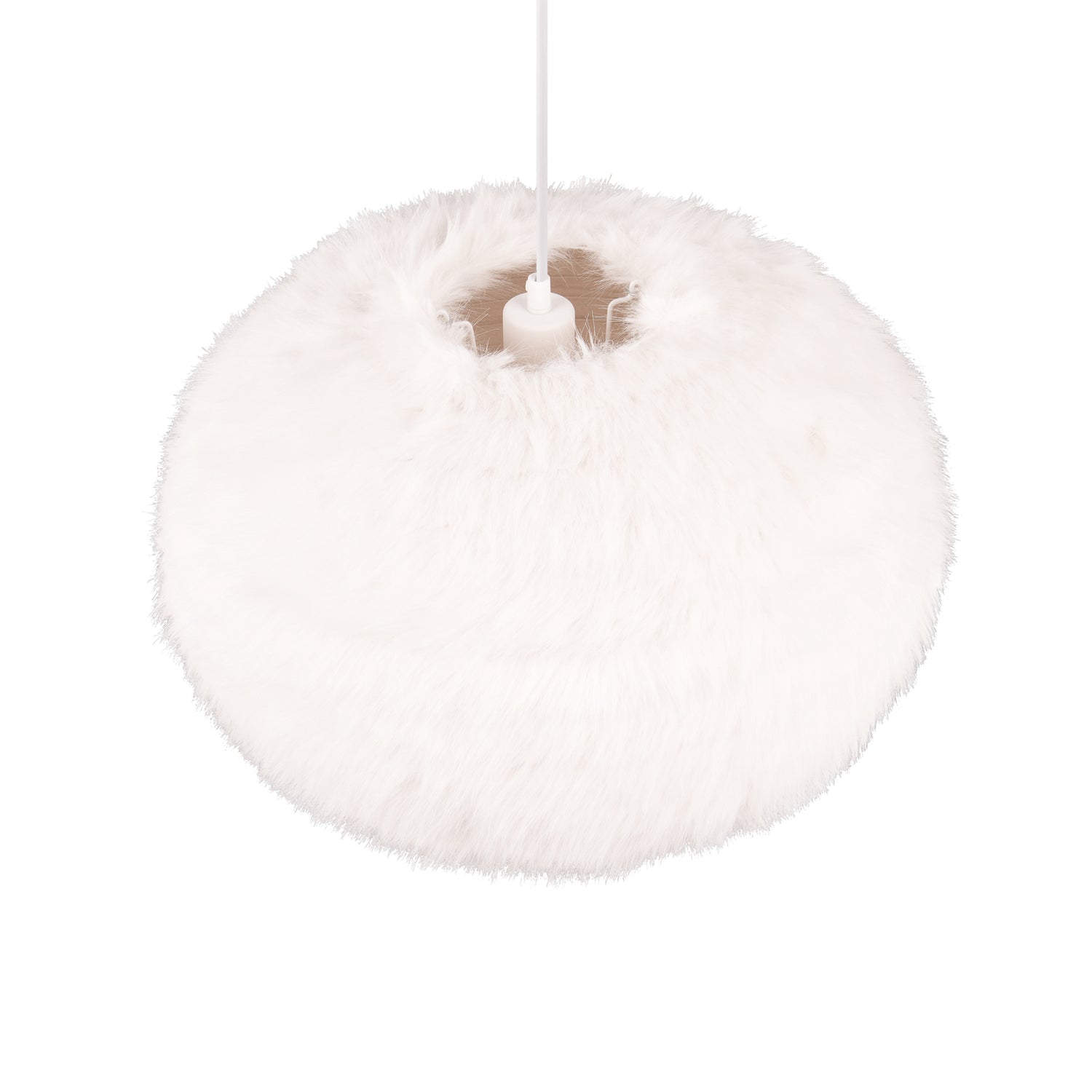 B-Ware Reality Hängeleuchte Pendelleuchte Furry Sandfarbe Plüsch ø 50 Cm E27 Led Lampe - 4017807600117