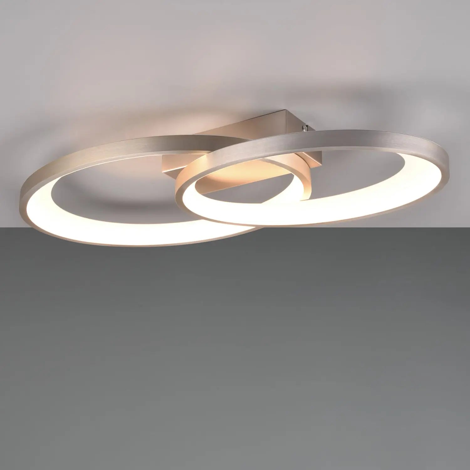 B-Ware Reality Deckenleuchte Lampe Led Ring Leuchte Nickel Matt Malaga 57,5 X 30 Cm 25 W - 4017807576948